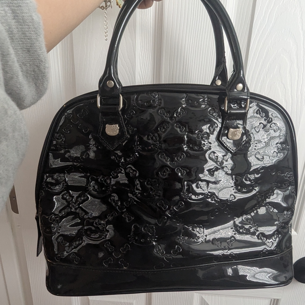 Black Patent Leather Hello Kitty Bag